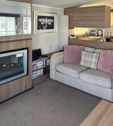 Lounge area at MTD Caravan Hire